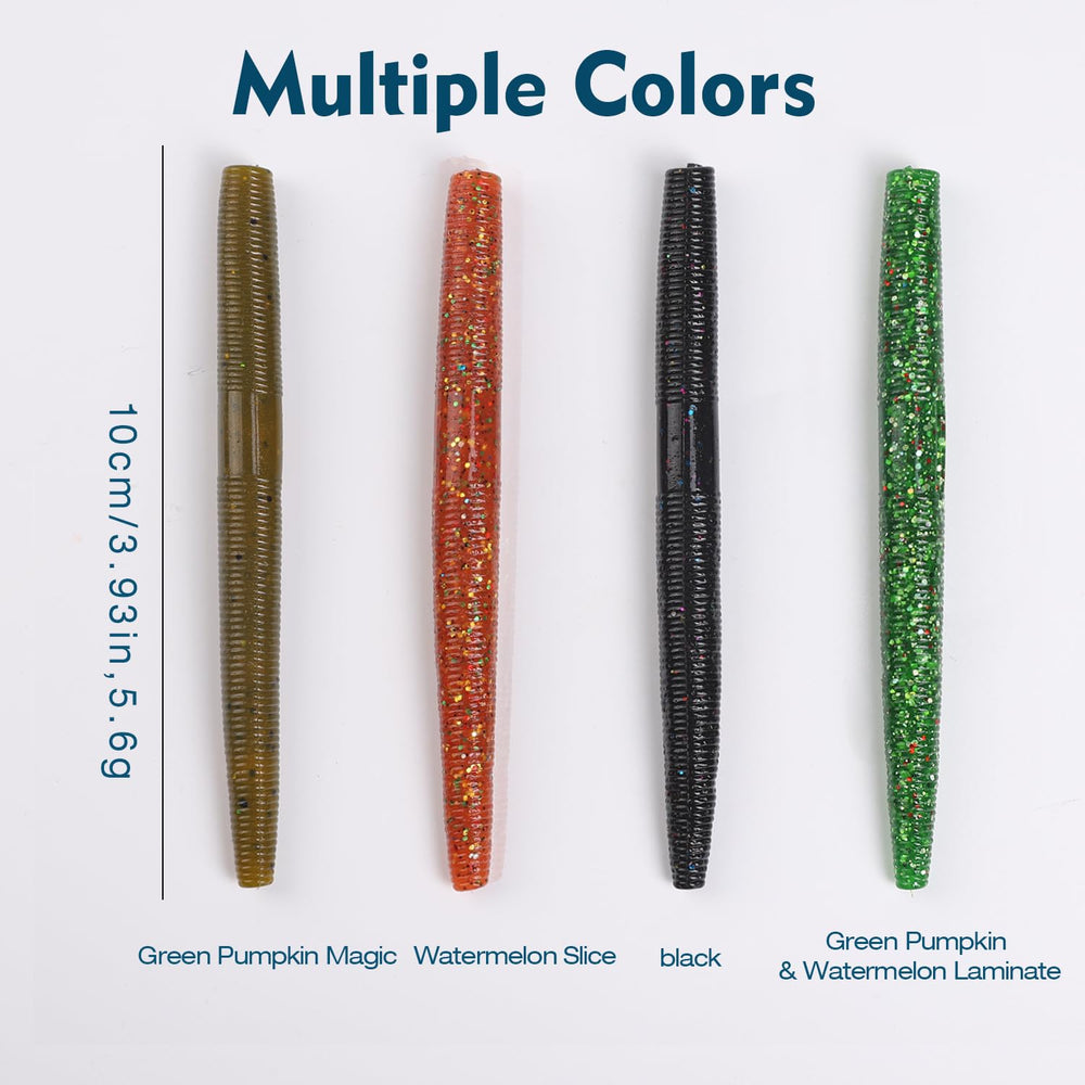 Close-up of Senko Worms showing lifelike texture for bass fishing
