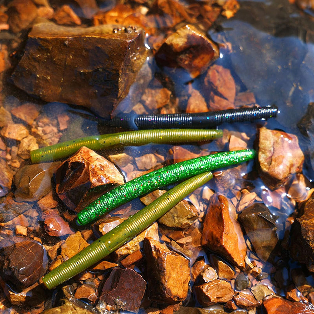 Senko Worms rigged for Wacky and Texas rigs on bass