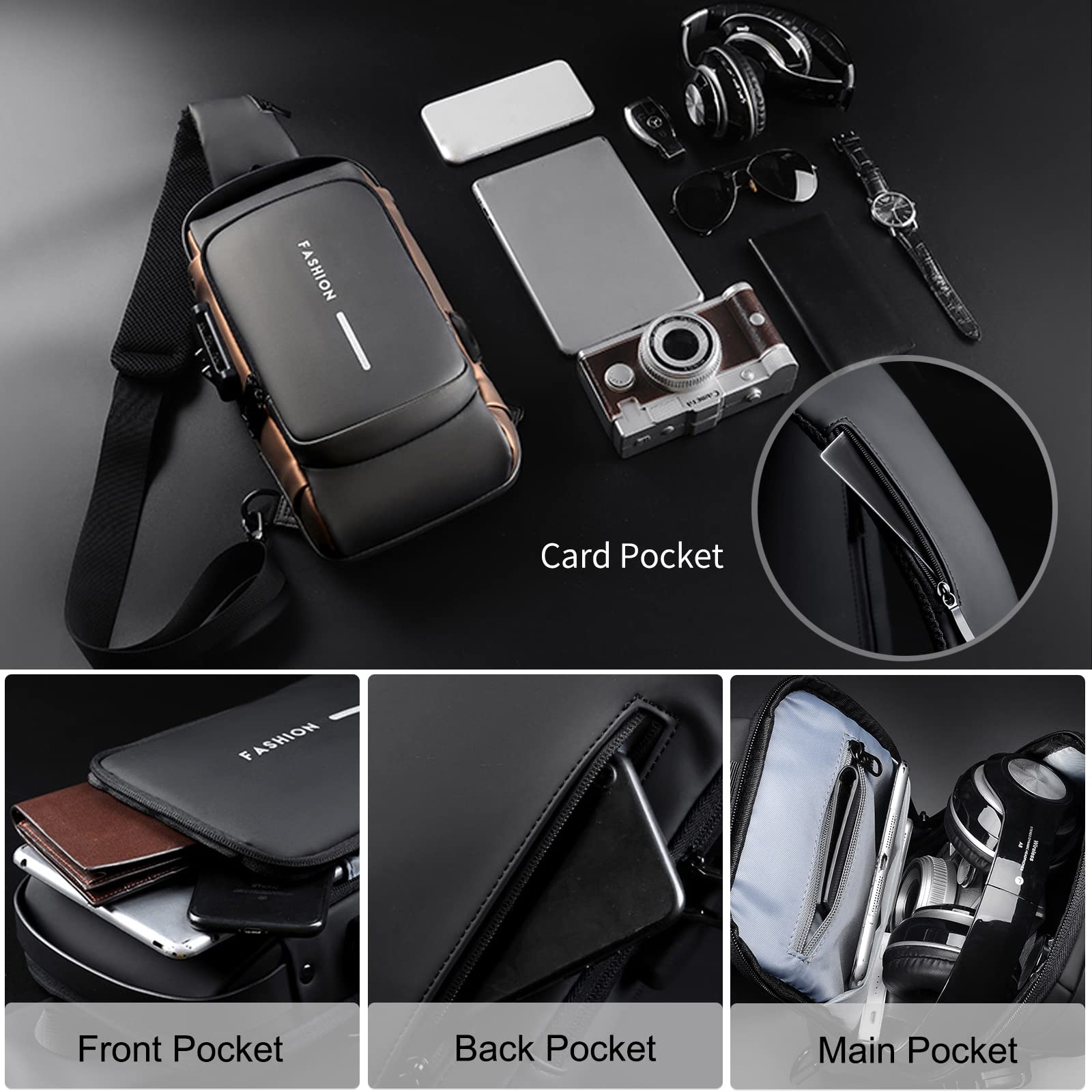 FANDARE anti-theft sling bag keeps essentials secure for urban trips.