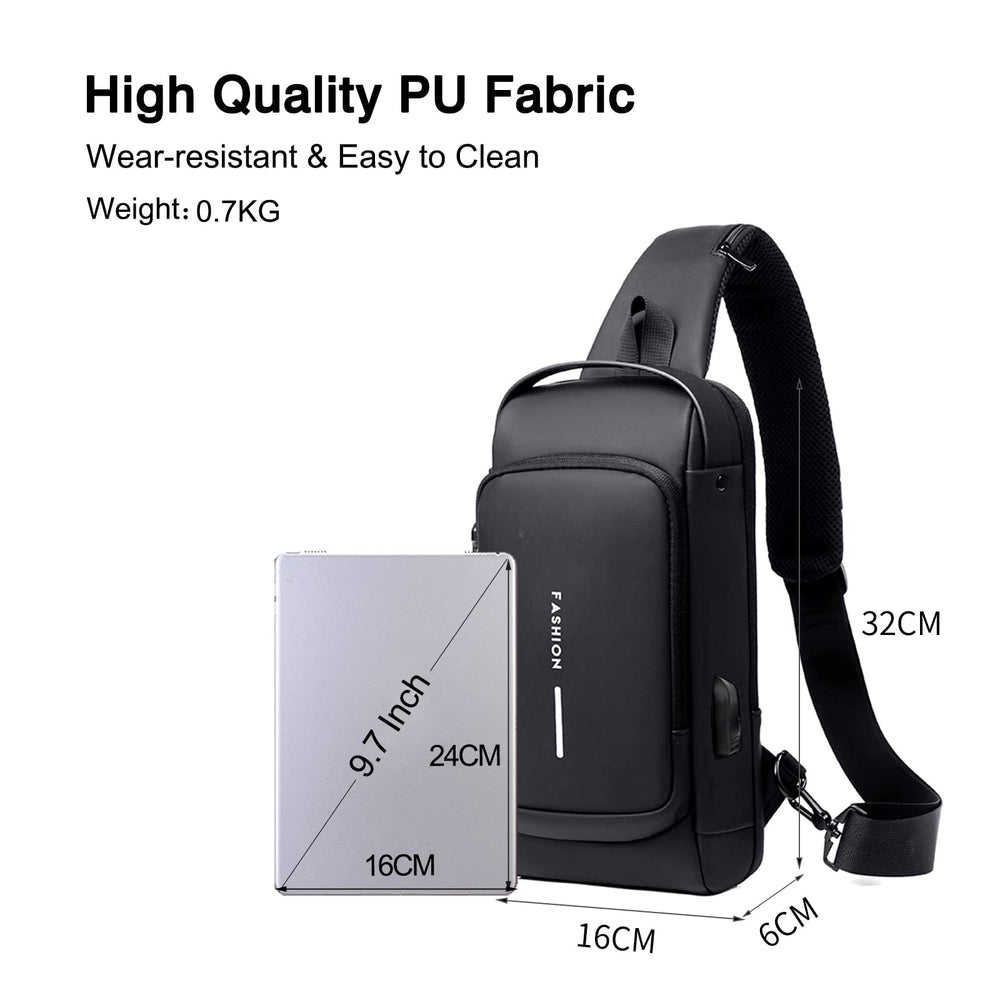 FANDARE anti-theft sling bag thickened shoulder strap improves comfort during extended wear.