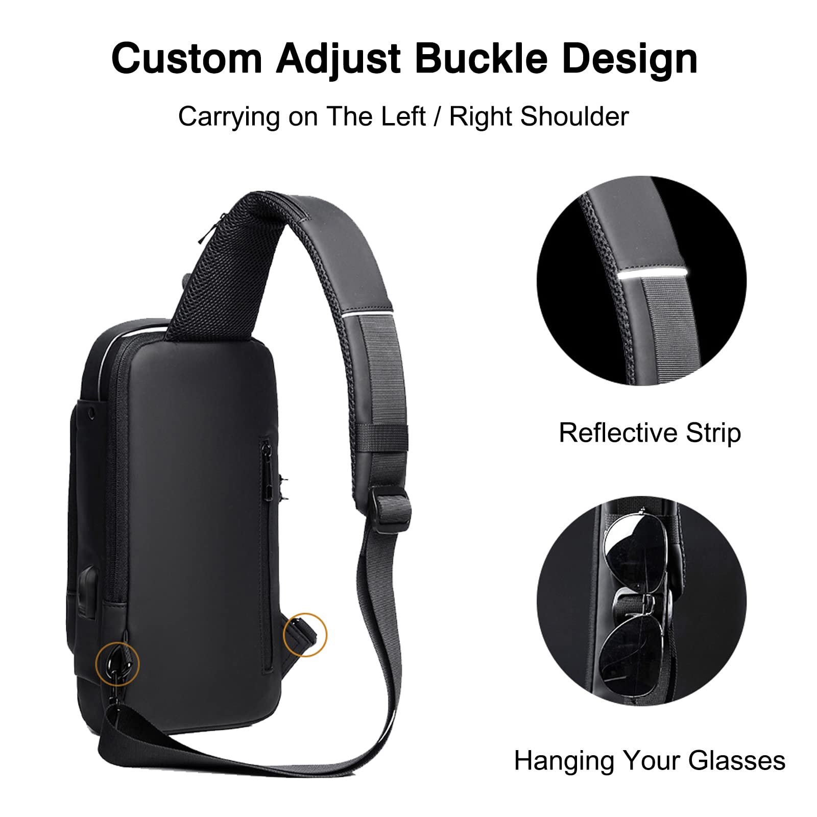 FANDARE padded back panel and strap for breathable all-day comfort.