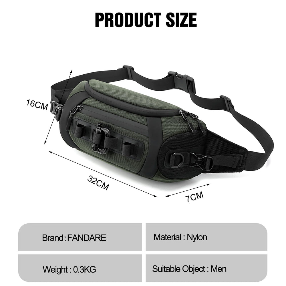 FANDARE waist pack back pocket for valuables at hand
