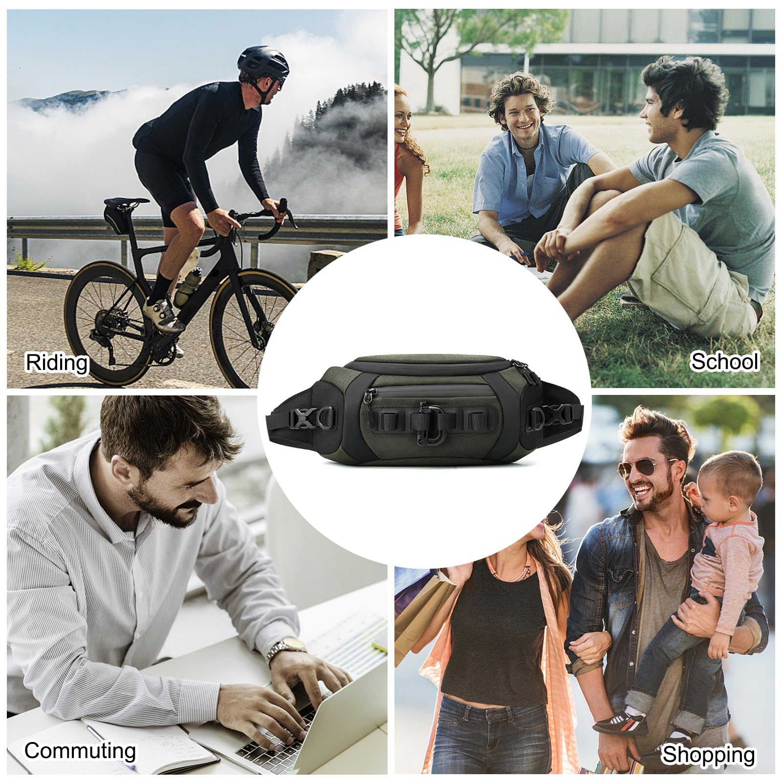 FANDARE waist pack ideal for travel, gym, and festivals