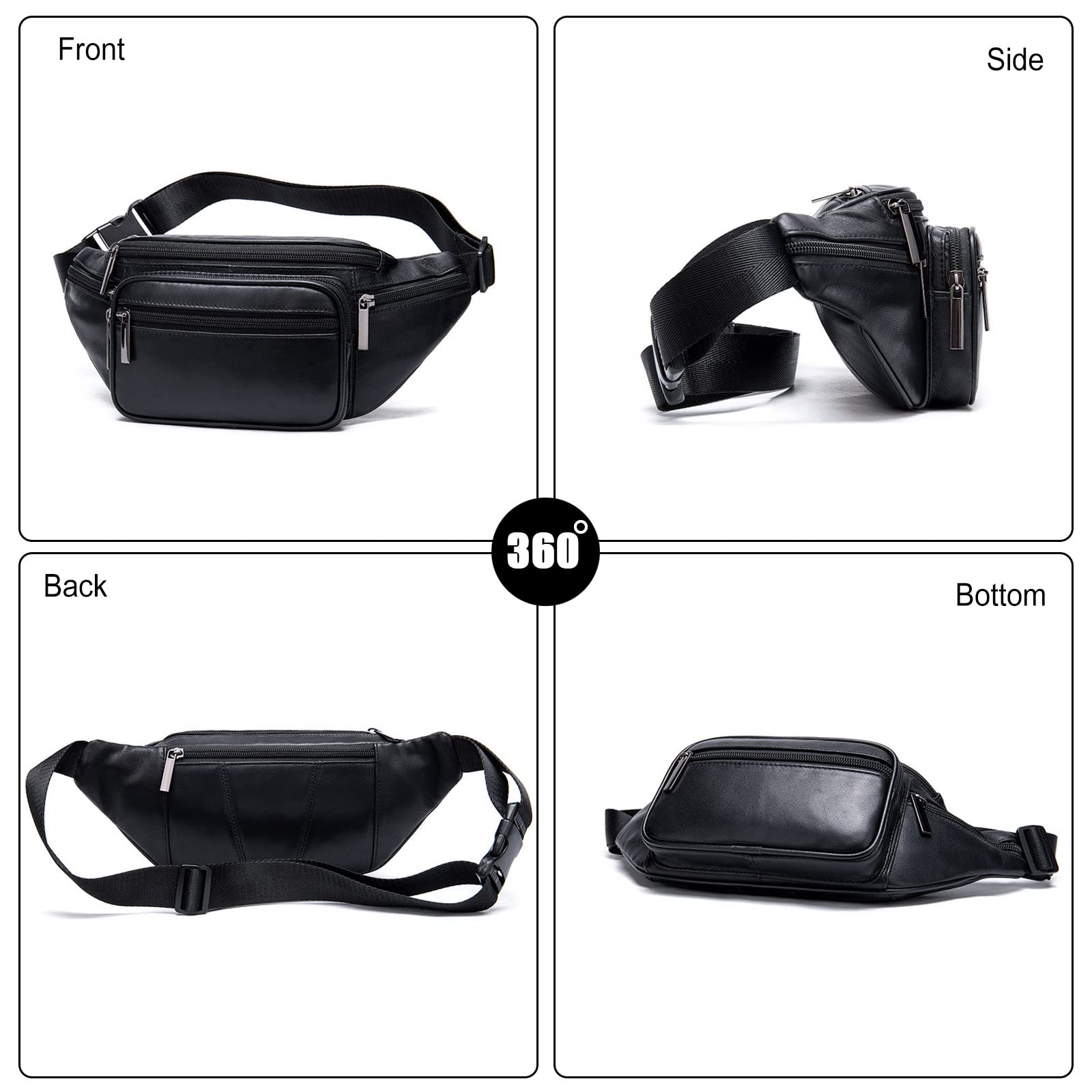 FANDARE waterproof leather detail helps keep items dry in light rain.