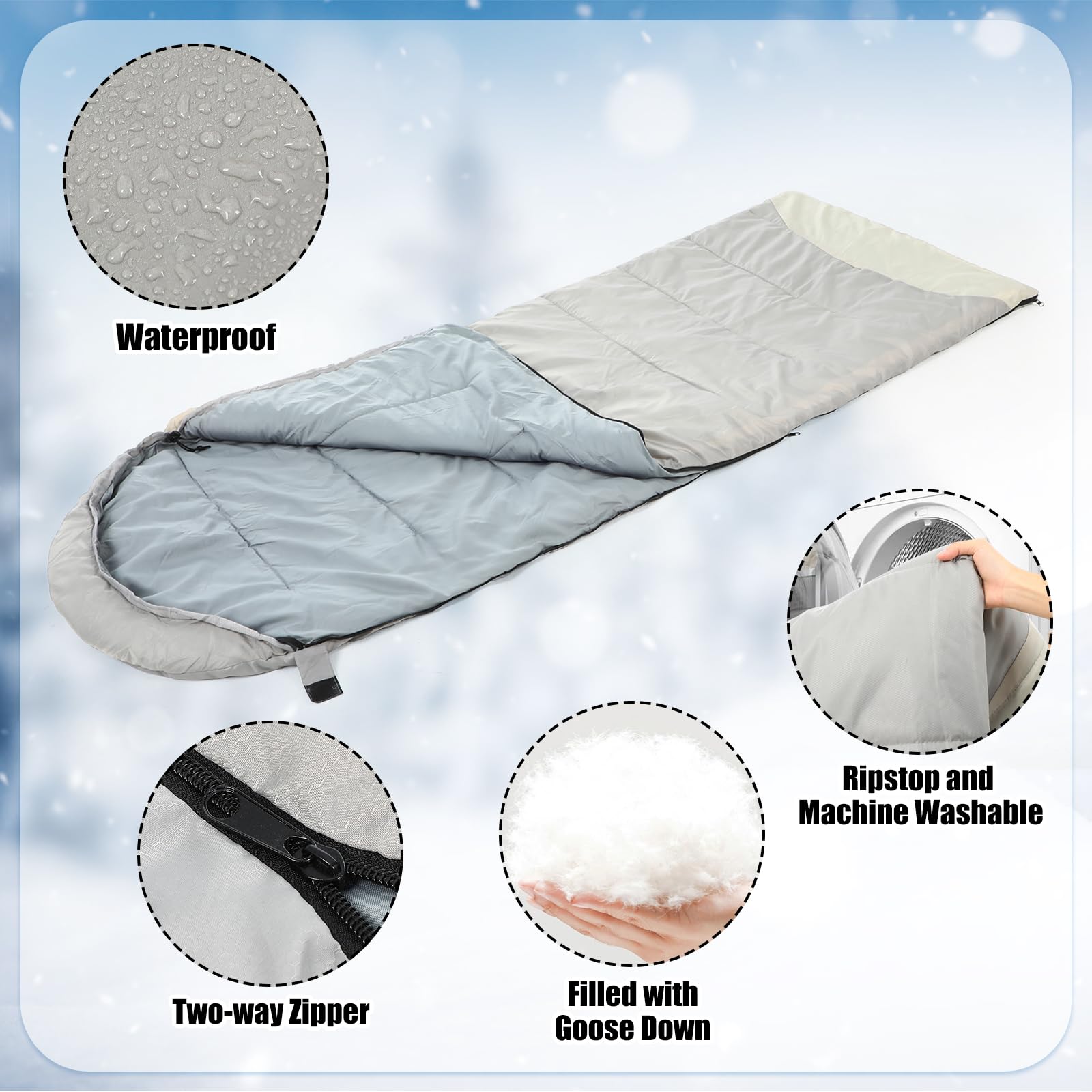 Fanfanwin sleeping bag unfolds into a camping blanket for stargazing