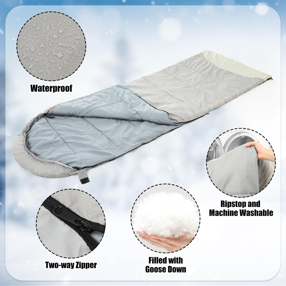 Fanfanwin sleeping bag unfolds into a camping blanket for stargazing