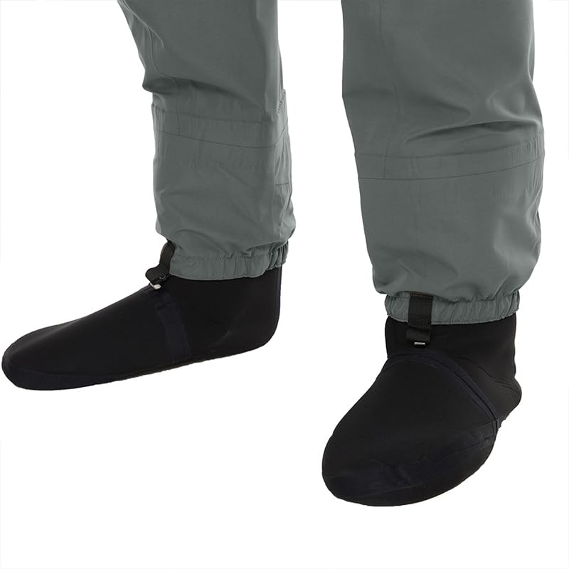 FANGBLUE elastic windproof hem seals gaps during river treks.