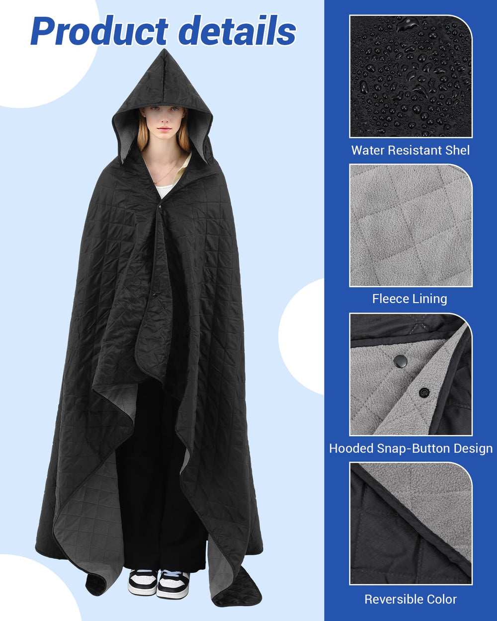 Fanfanwin waterproof nylon shell close-up for wind and light moisture protection.