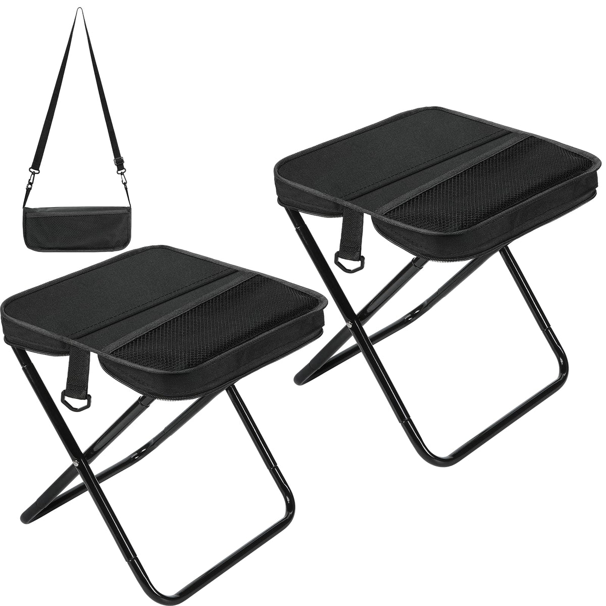 Fanivshi folding camping stool folded for compact transport and storage