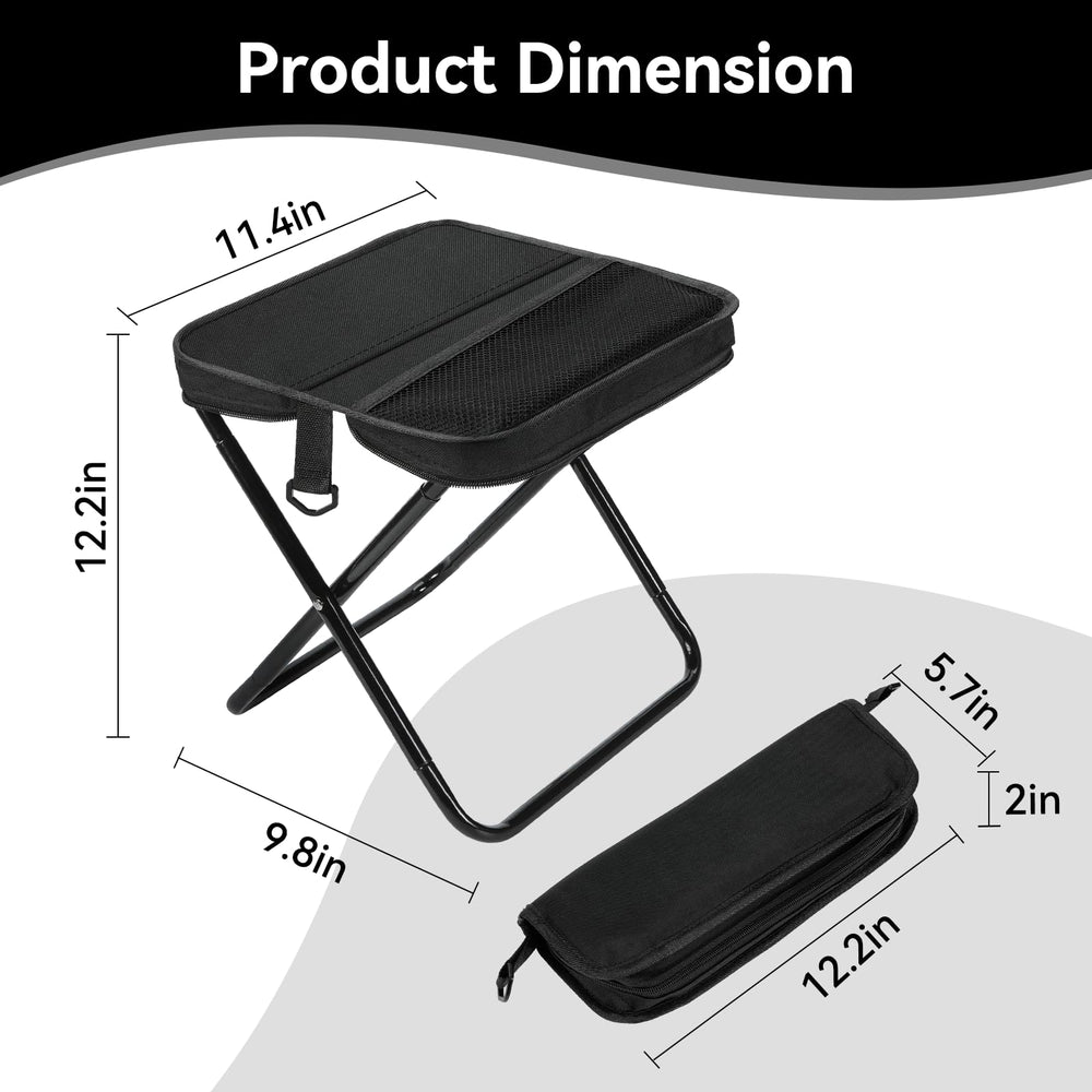Fanivshi folding camping stool open seat ready for use on outdoor trips