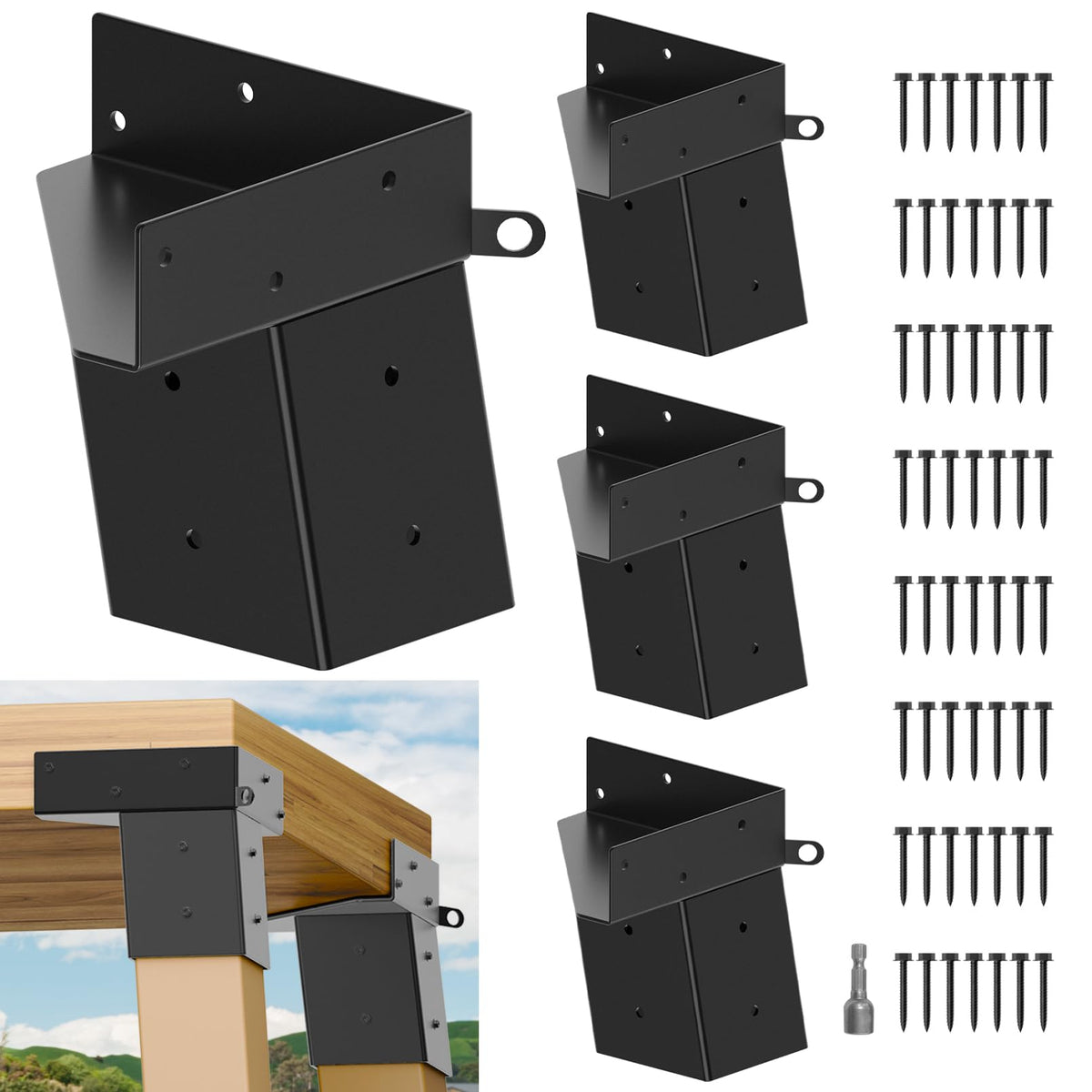 Fanmoss deer stand brackets 4x4 heavy-duty construction for reliable outdoor frames.