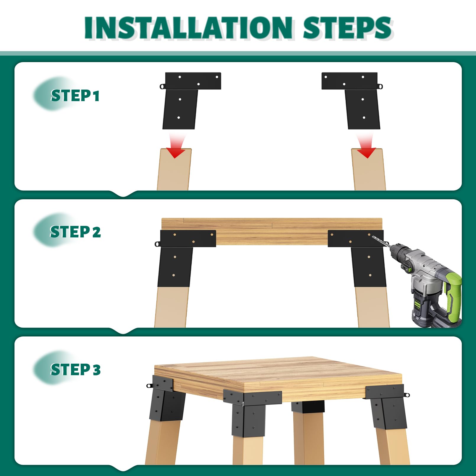 Fanmoss deer stand platform assembly shows a stable outdoor deck setup.