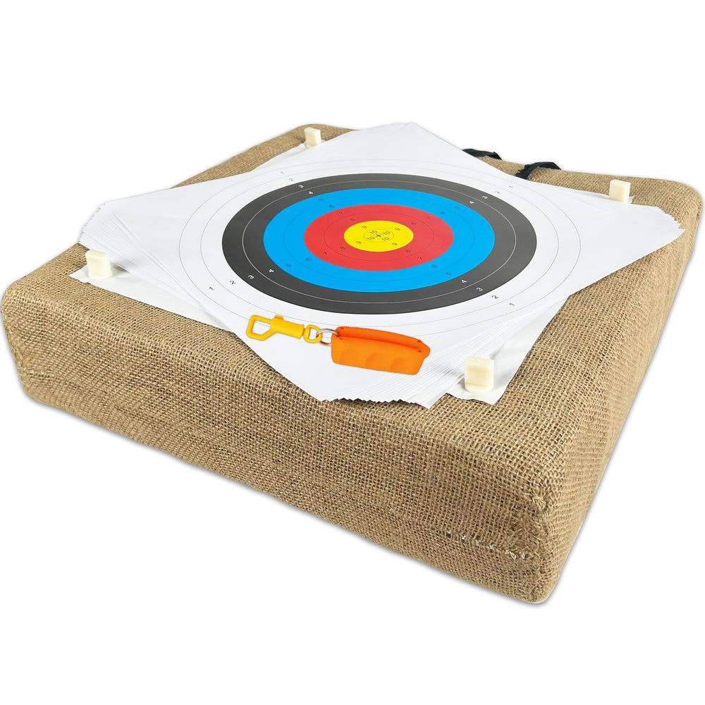 FANOWZUO 20 inch archery target for backyard practice with durable straw construction