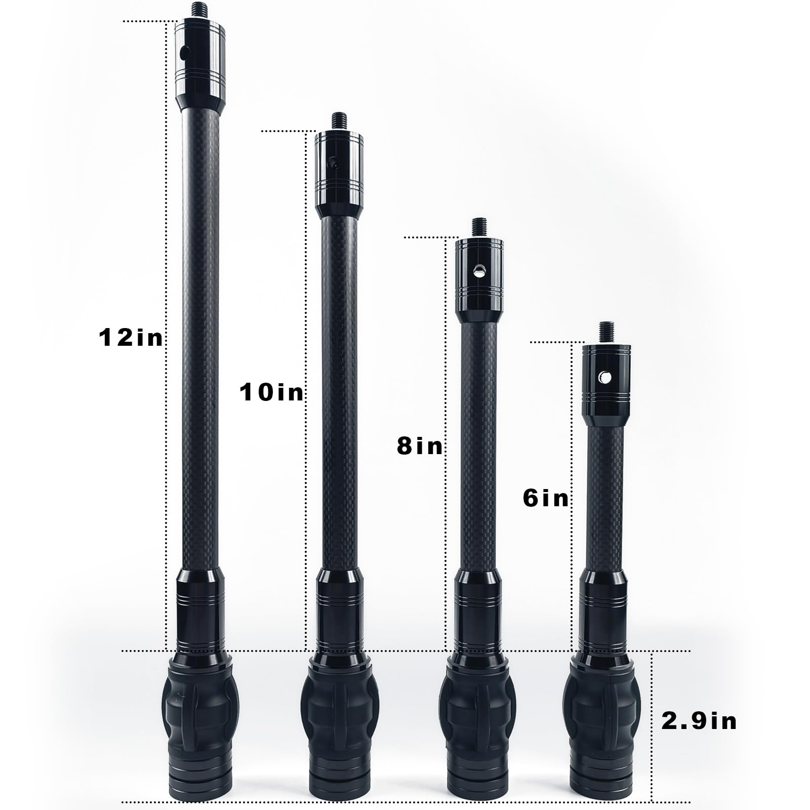 FANOWZUO 6 inch stabilizer offers compact balance for compact bows and quick setups