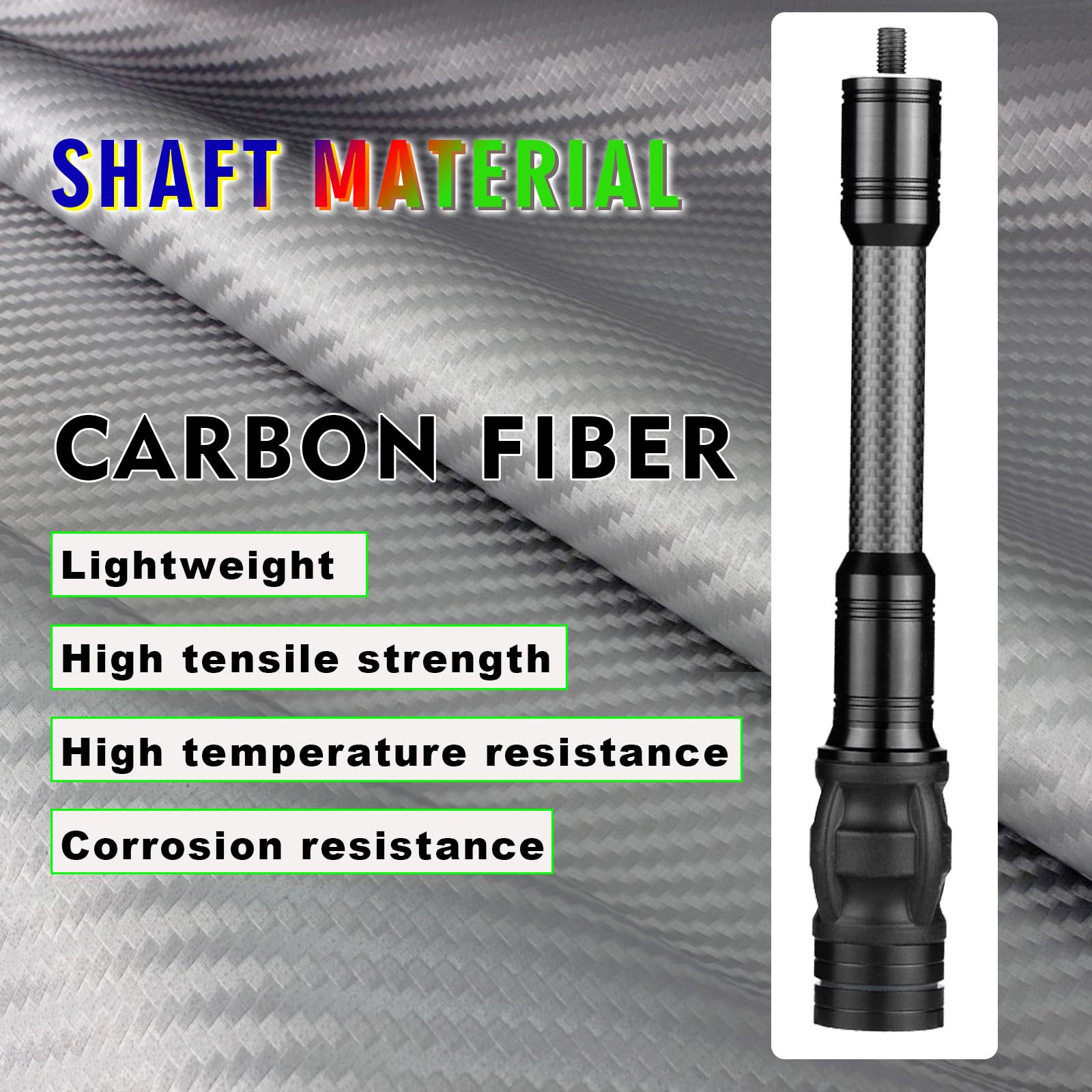 FANOWZUO 8 inch stabilizer balances longer bows for steadier aiming