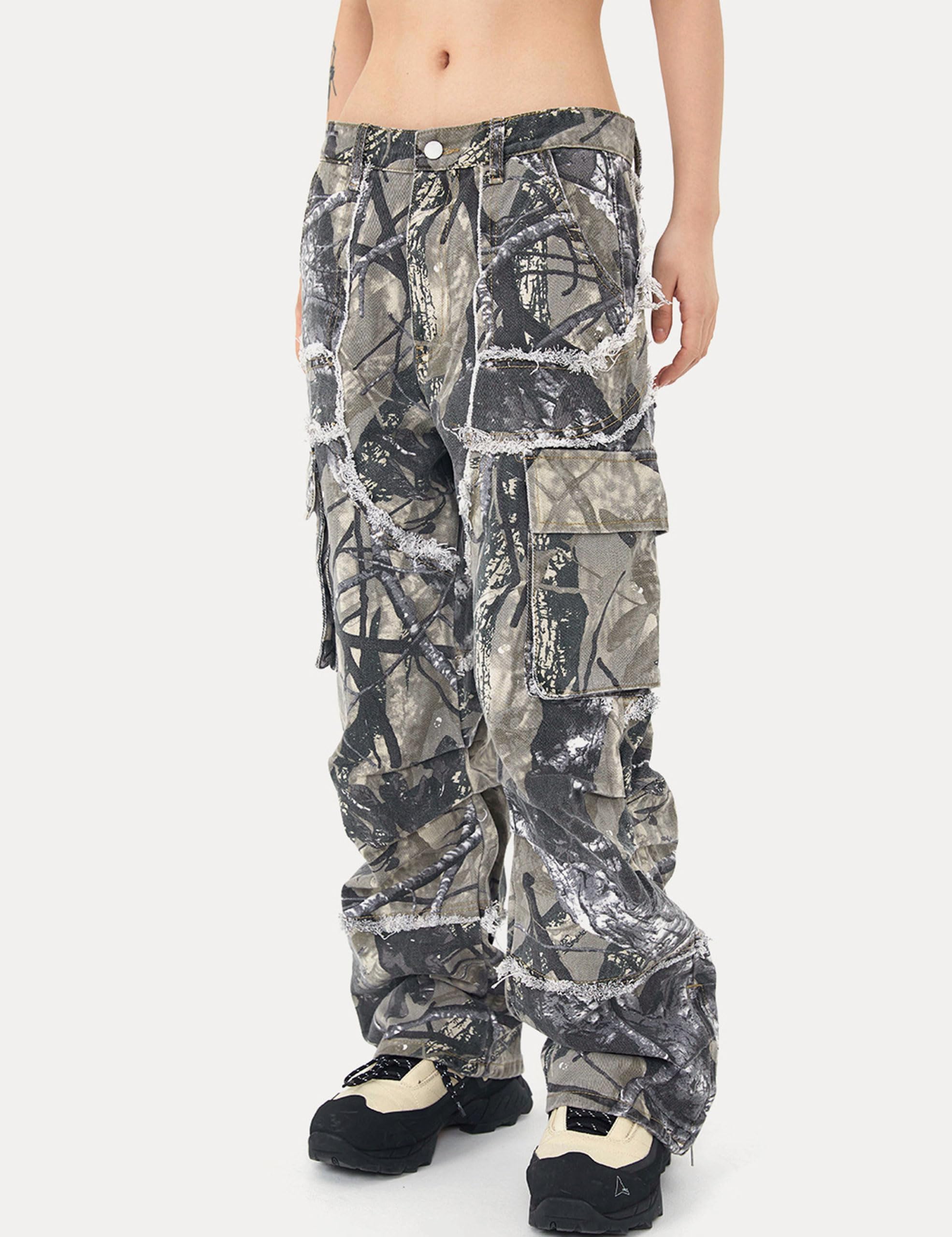 FantasyGears Y2K style cargo joggers with side drawstring waist for comfort