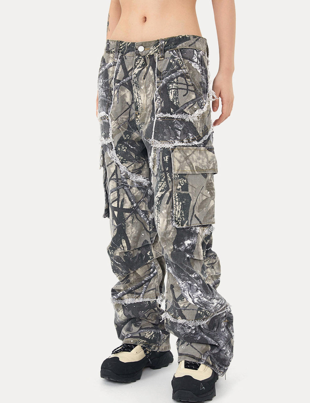 FantasyGears Y2K style cargo joggers with side drawstring waist for comfort