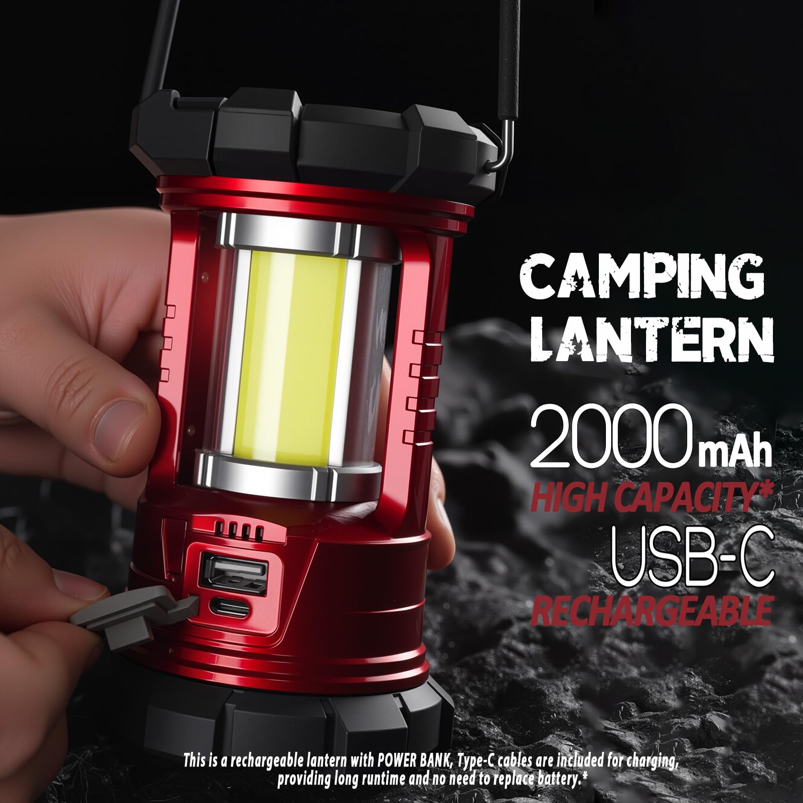 FANT.LUX LED COB 1500lm lantern provides crisp brightness for outdoor nights.