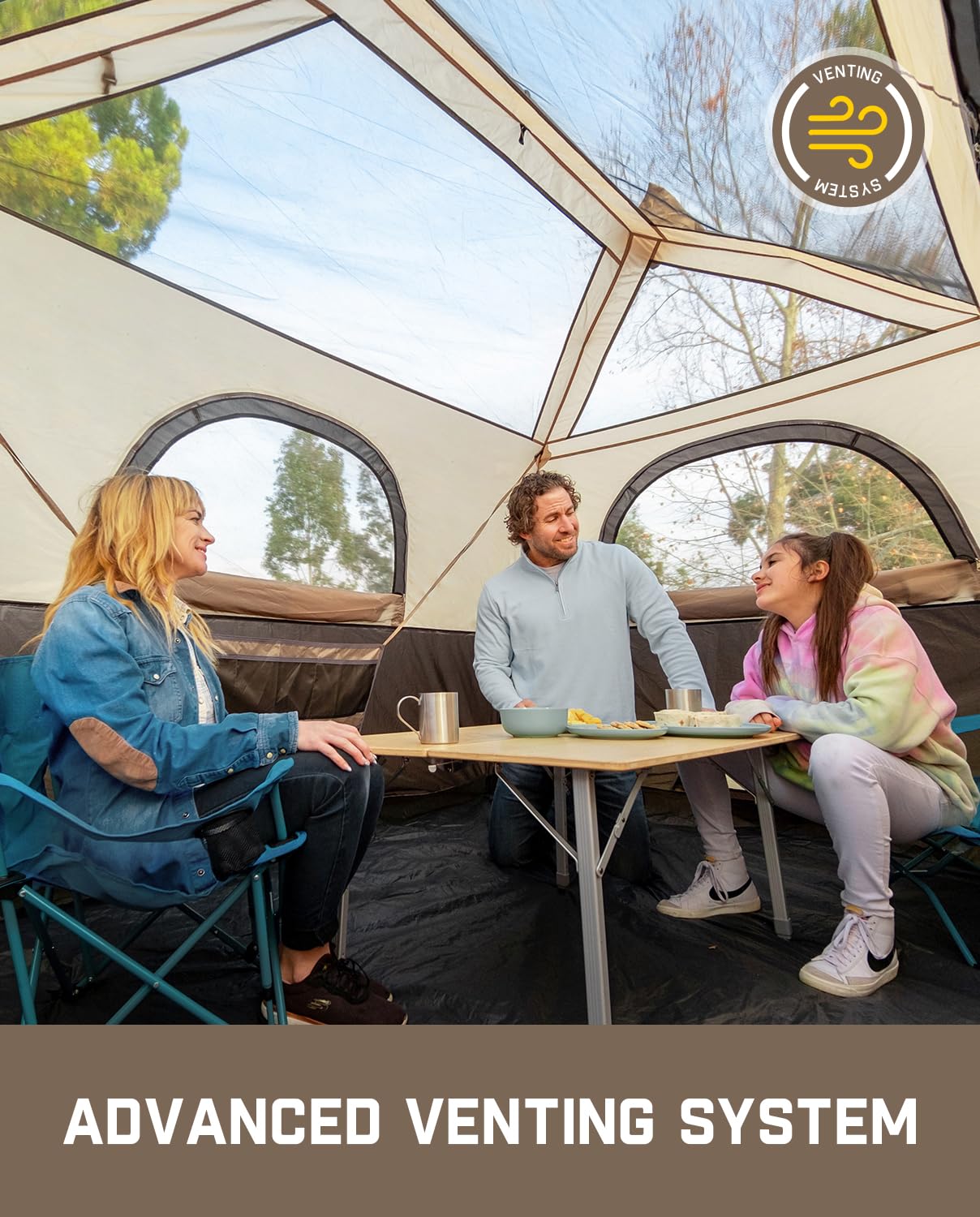 FanttikOutdoor Zeta C6 Pro Max multiple mesh windows promote airflow and cool nights.