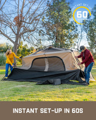 FanttikOutdoor Zeta C8 Pro windproof stability on a windy campsite.