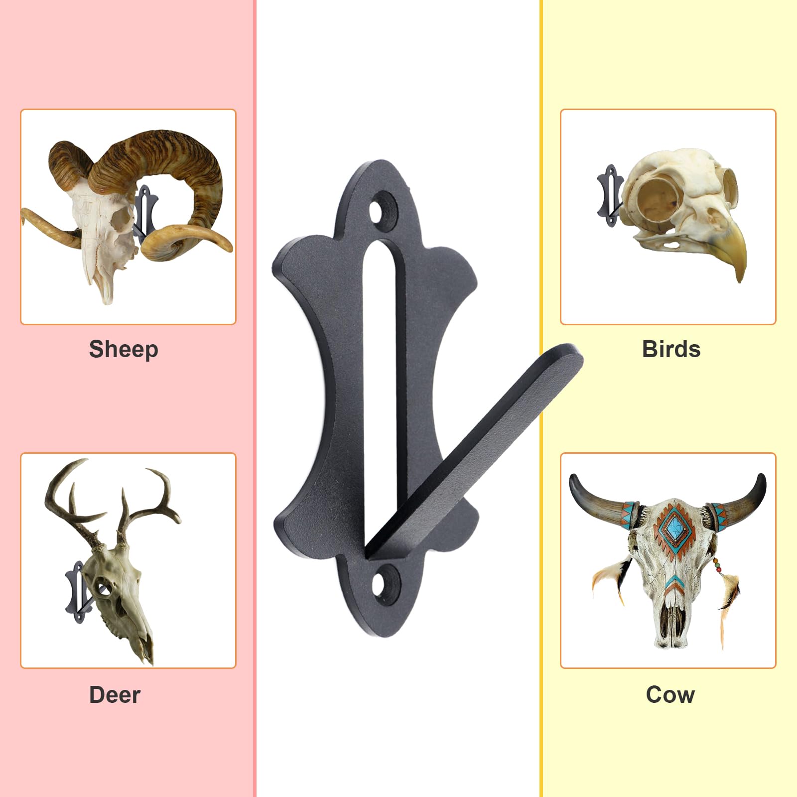 FANYUN Mount Skull Hanger wall plate ready to mount on wall.