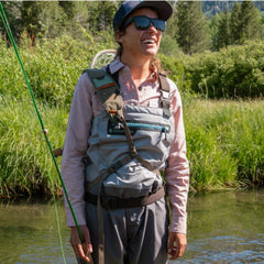 Escape Waders XL chest pocket with water-resistant zipper