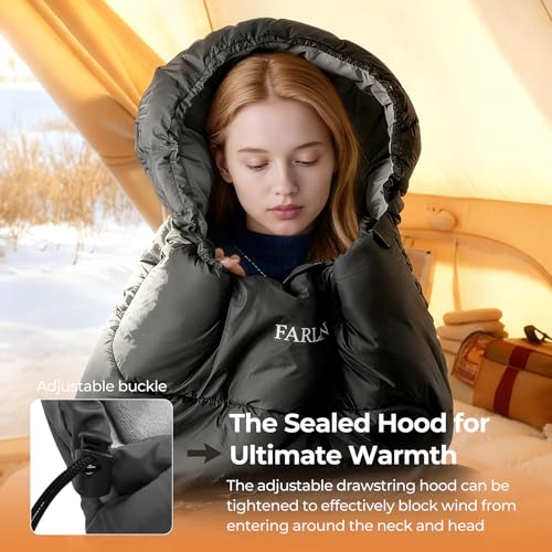 FARLAND sleeping bag compression sack enables easy transport and quick packing.