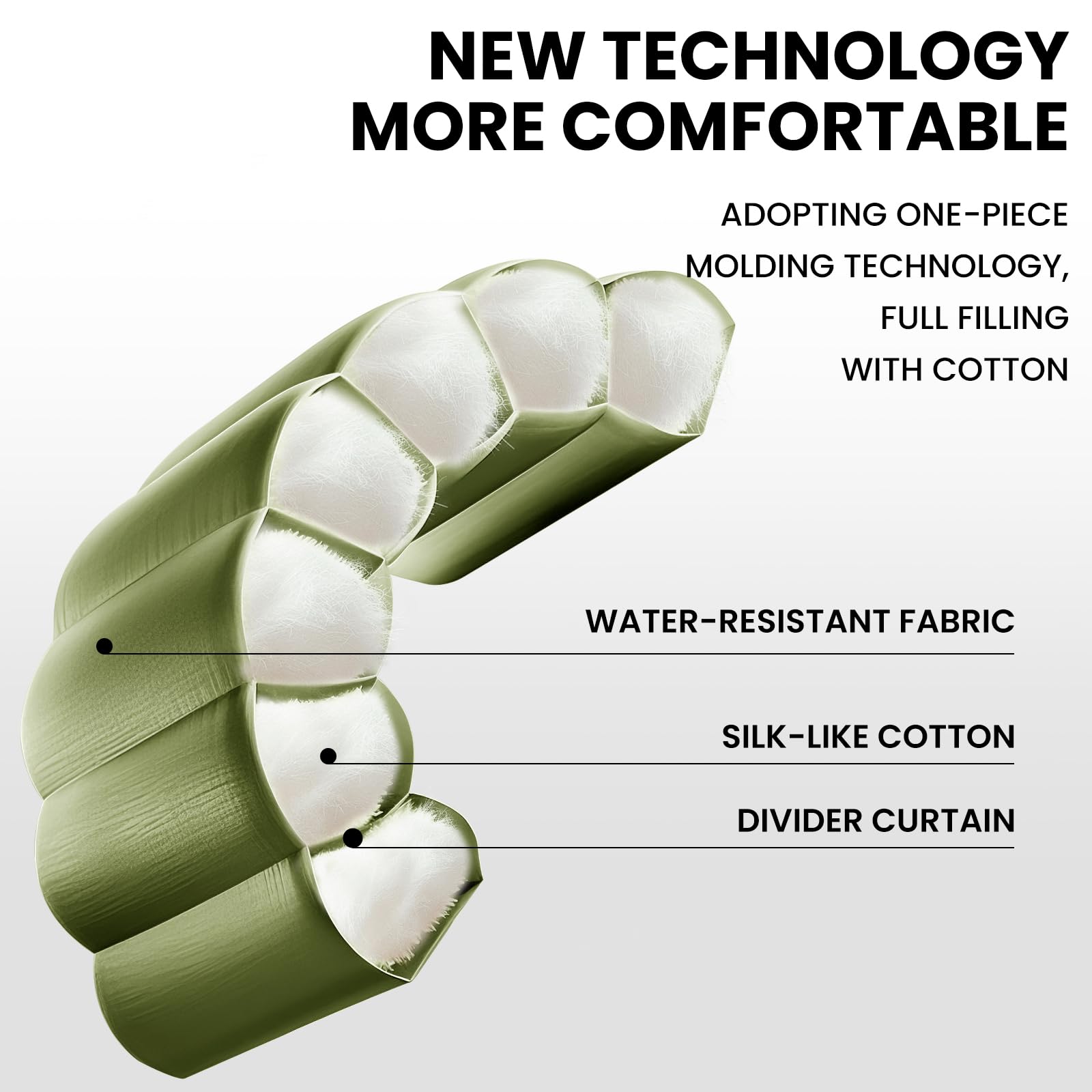 Farland sleeping bag left zipper variant for easy entry and ventilation.