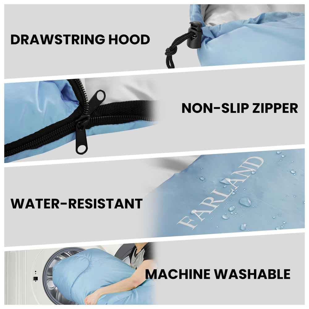 FARLAND 290t nylon shell offers durable weatherproof protection
