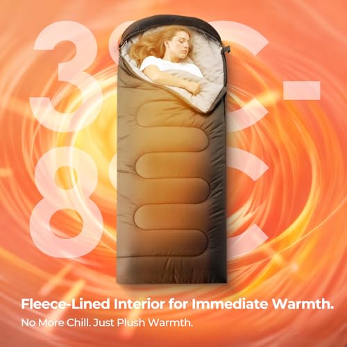 FARLAND sleeping bag waterproof windproof nylon layer protects against breeze.