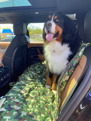 Farm Blue Pink Camo Woobie Blanket used as poncho liner during outdoor hike
