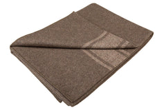 Farm Blue Wool Blanket Military Style backpacking scene lightweight comfort on trails