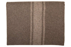 Farm Blue Wool Blanket Military Style folded for compact warmth on chilly nights