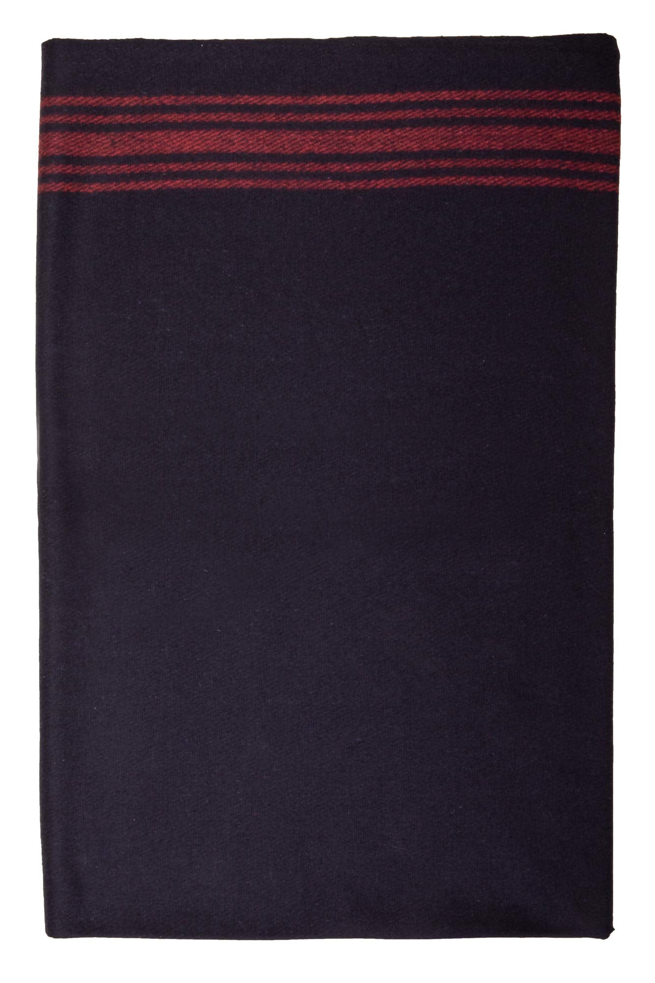 Farm Blue Wool Blanket on camping scene, rugged durability for tents and picnics.