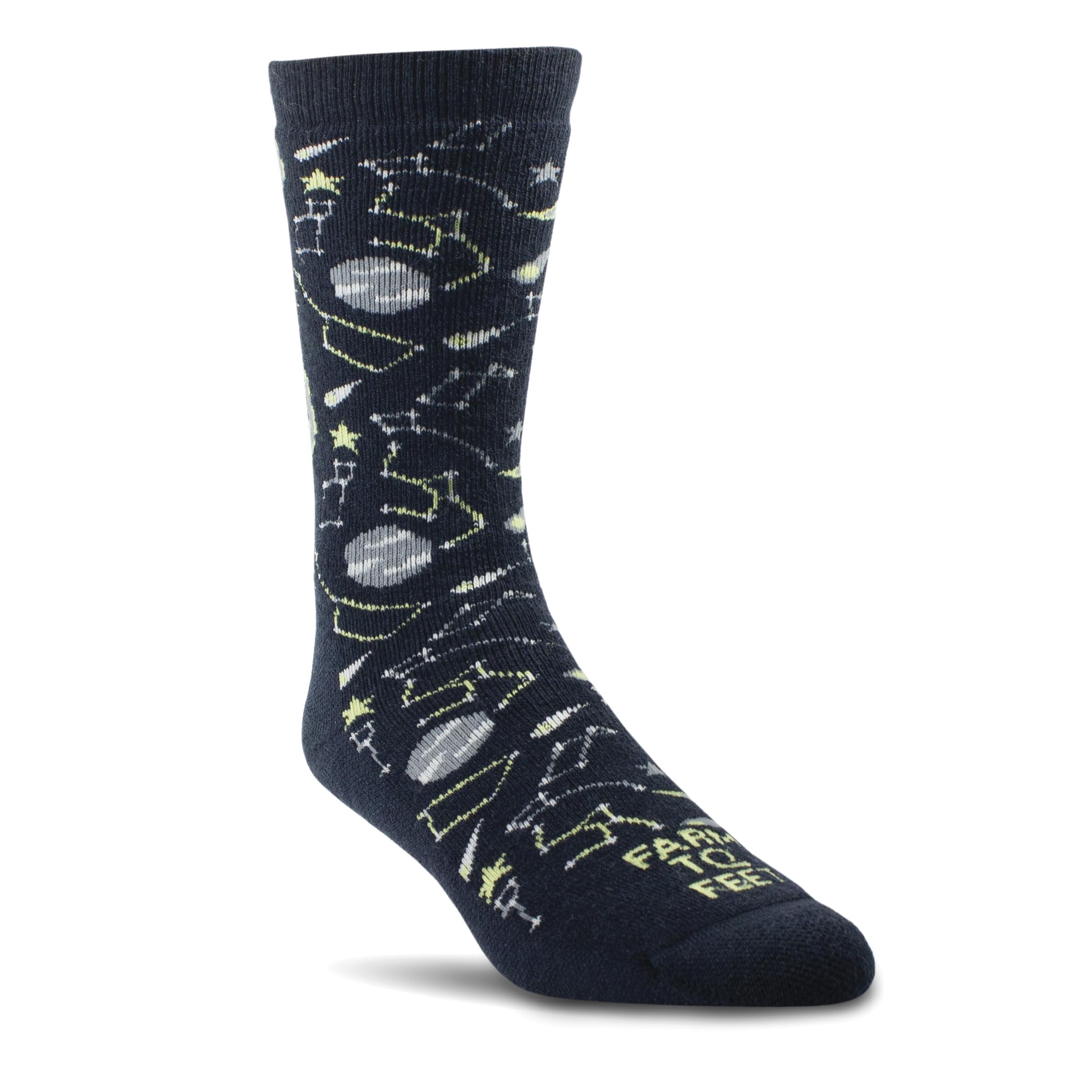 Farm to Feet Arco full cushion Merino sock top view shows plush comfort for daily wear
