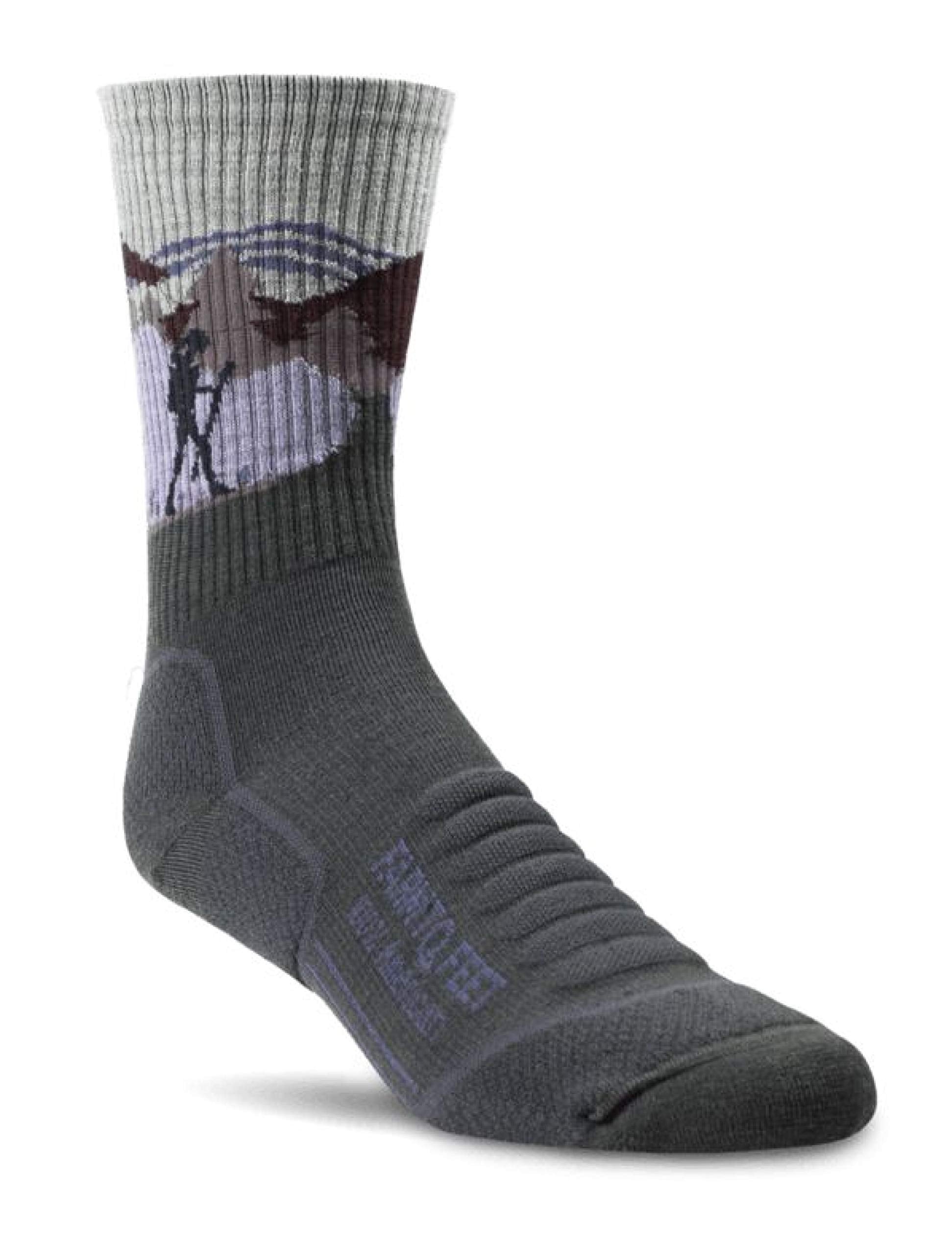 Farm to Feet Blue Ridge 3/4 Crew sock—close-up shows cushioned comfort for daily wear.