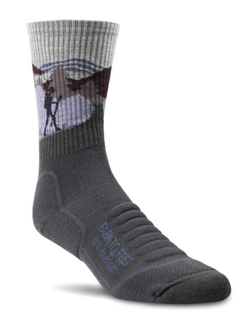 Farm to Feet Blue Ridge 3/4 Crew sock—close-up shows cushioned comfort for daily wear.