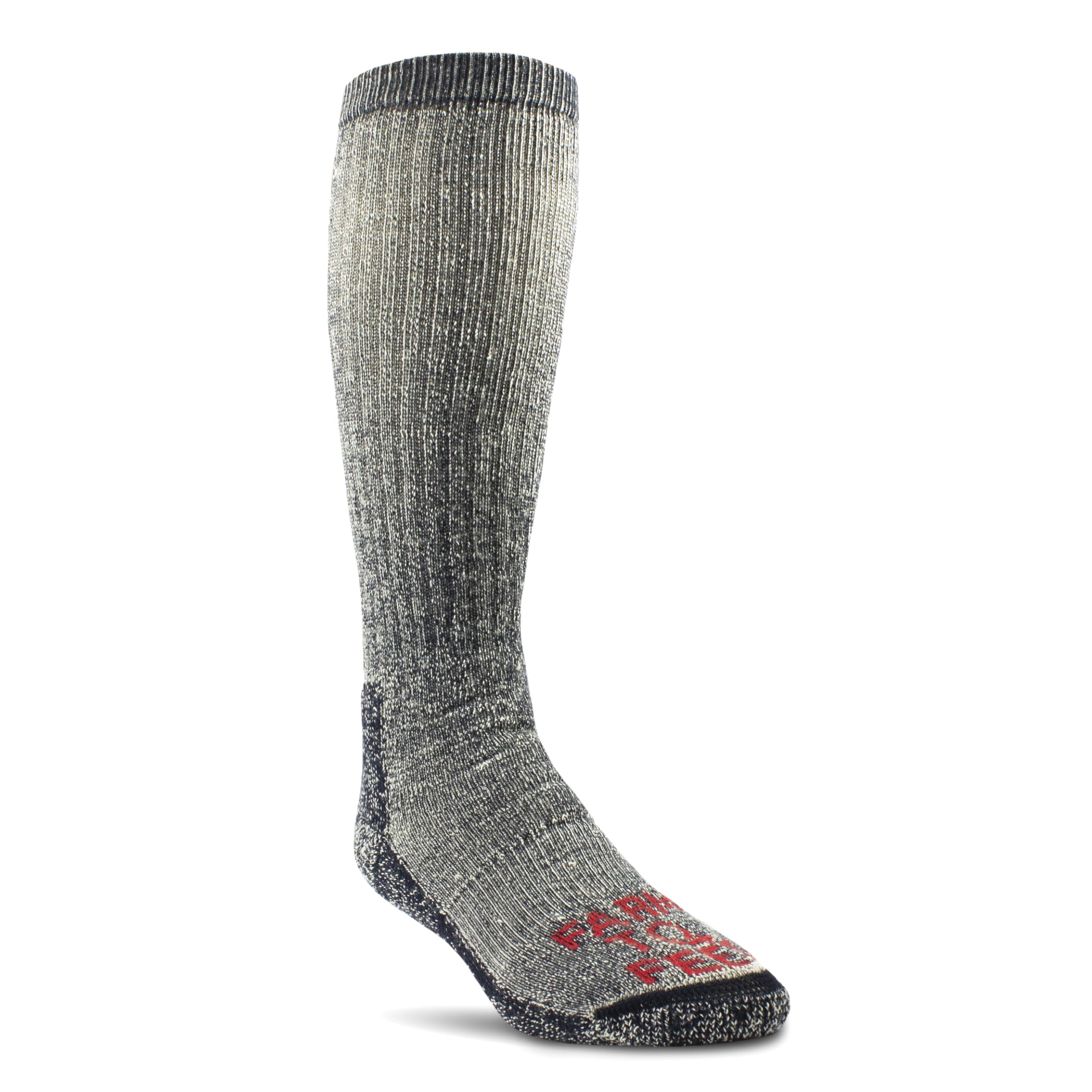 Farm to Feet Cedar Falls wader socks Wooly Blue with full cushioning for cold conditions.