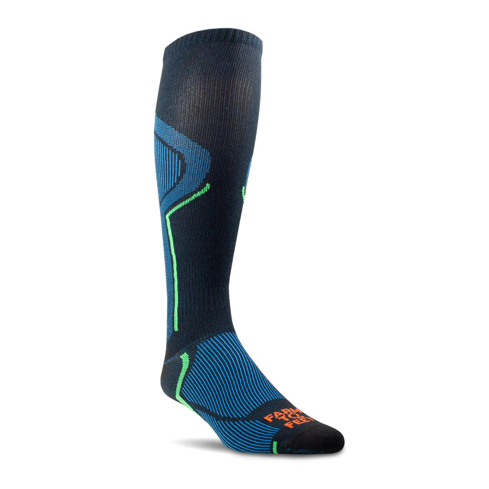 Farm to Feet Jackson 2.0 no cushion over-the-calf socks offer durable daily wear for hiking