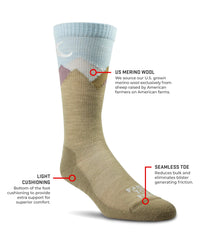 Farm to Feet Maricopa desert tan with reinforced heel and toe for durability.