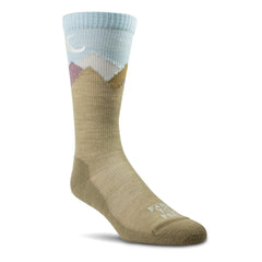 Farm to Feet Maricopa light cushion crew socks in desert tan color for all-season comfort.