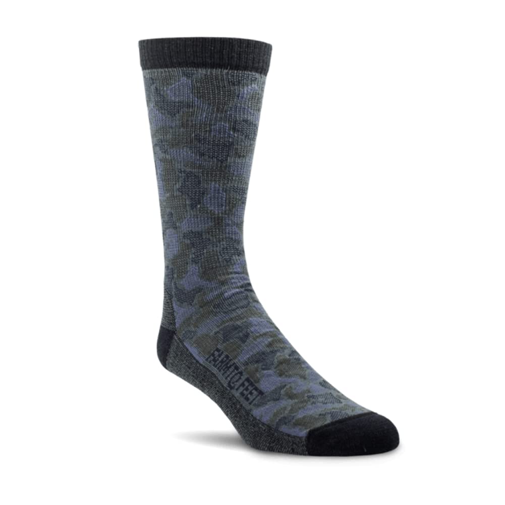 Farm to Feet Minnetonka Light Cushion Everyday Crew socks in charcoal offer breathable comfort for daily wear.