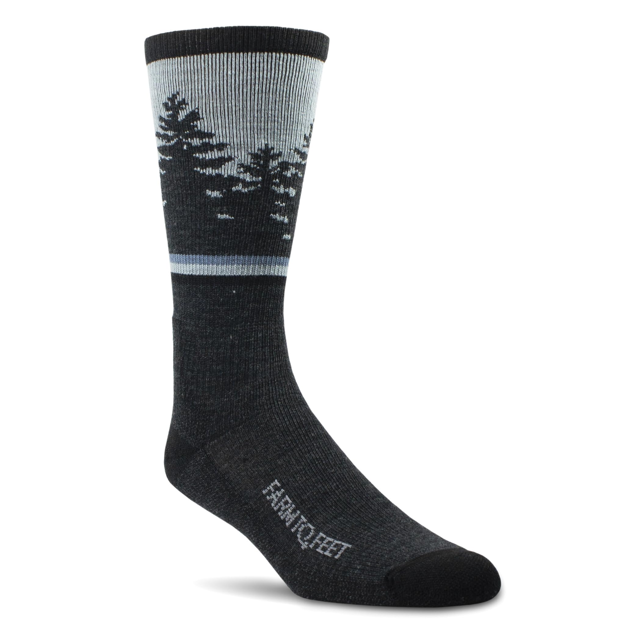Farm to Feet Spokane light cushion crew in charcoal shows all-day everyday wear versatility