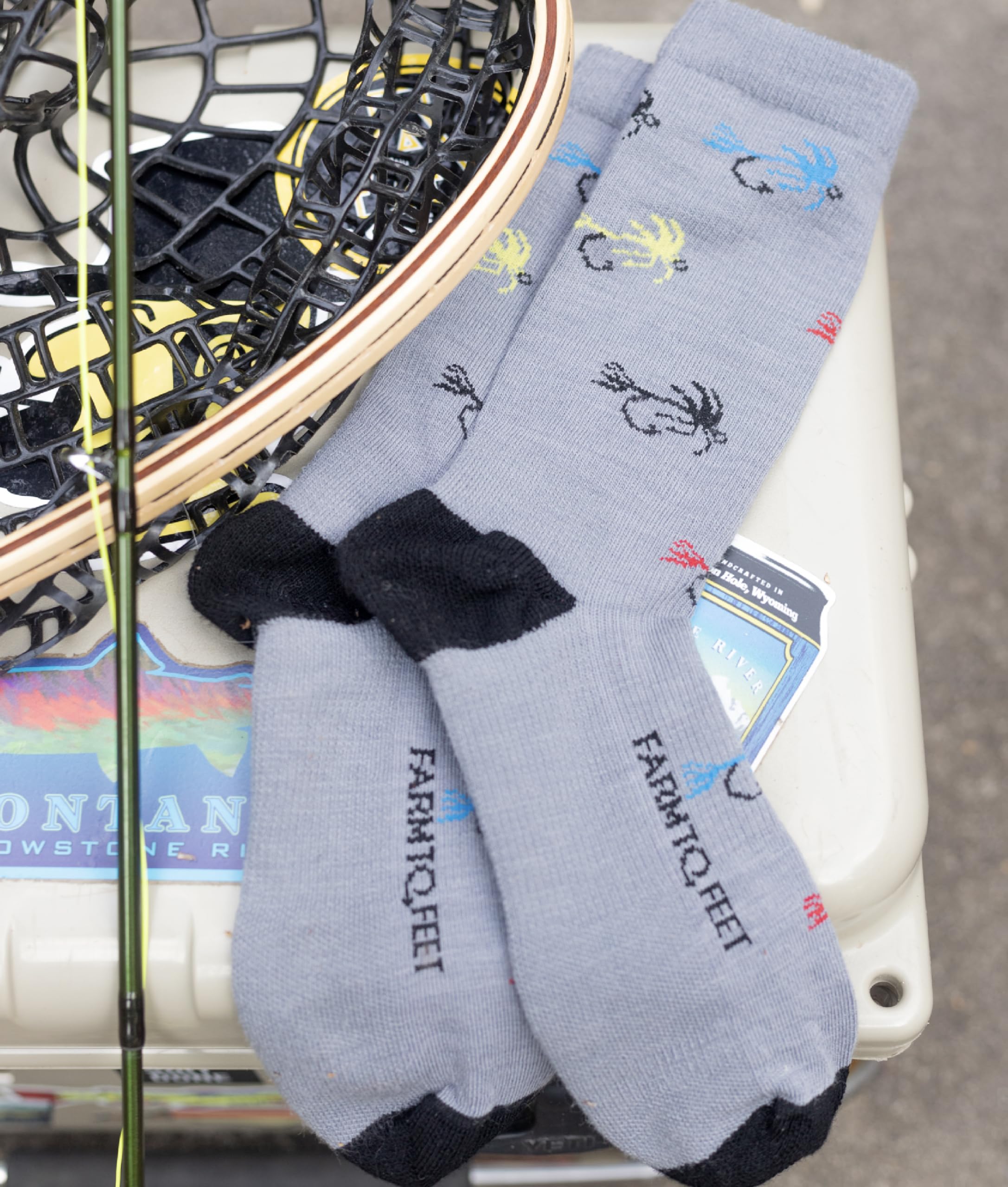 Yellowstone crew height on display, Farm to Feet sock in Turkish Coffee for secure daily wear.