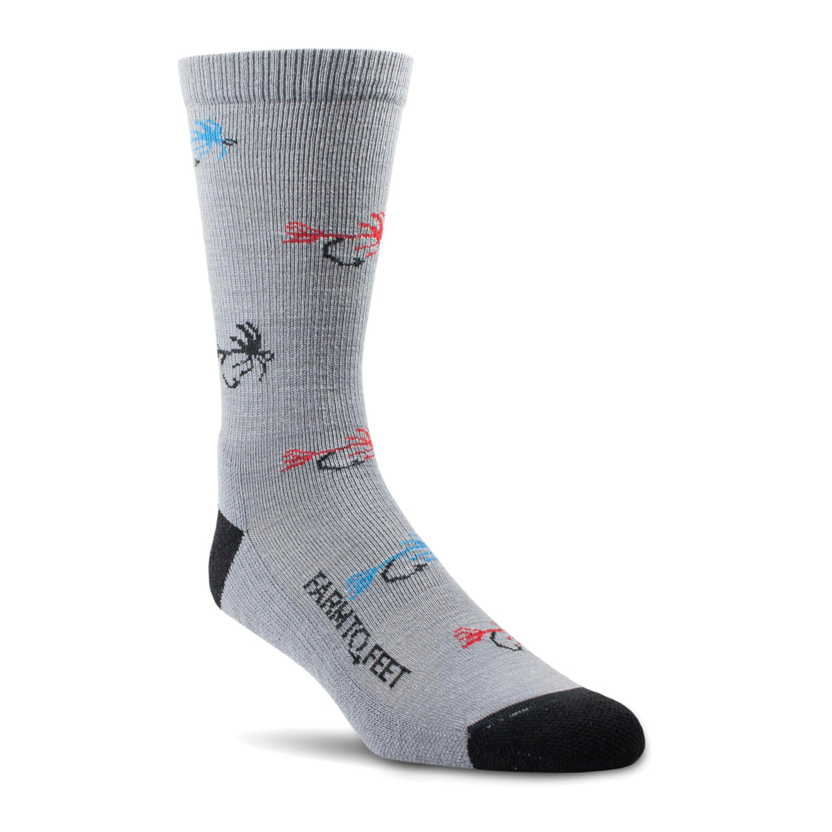Farm to Feet Yellowstone Merino Crew Sock in Platinum highlights all-season comfort.