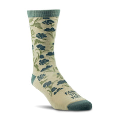 Farm to Feet York all-season merino wool socks desert tan front view, breathable and lightweight.