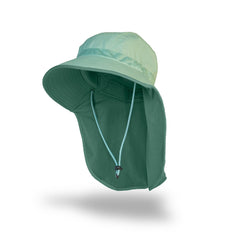 FARMER'S DEFENSE Sun Hat Meadow Green with wide brim and neck flap