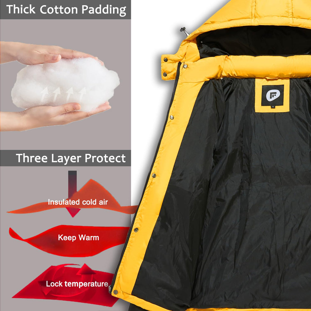 FARVALUE coat front zip with placket seals warmth.