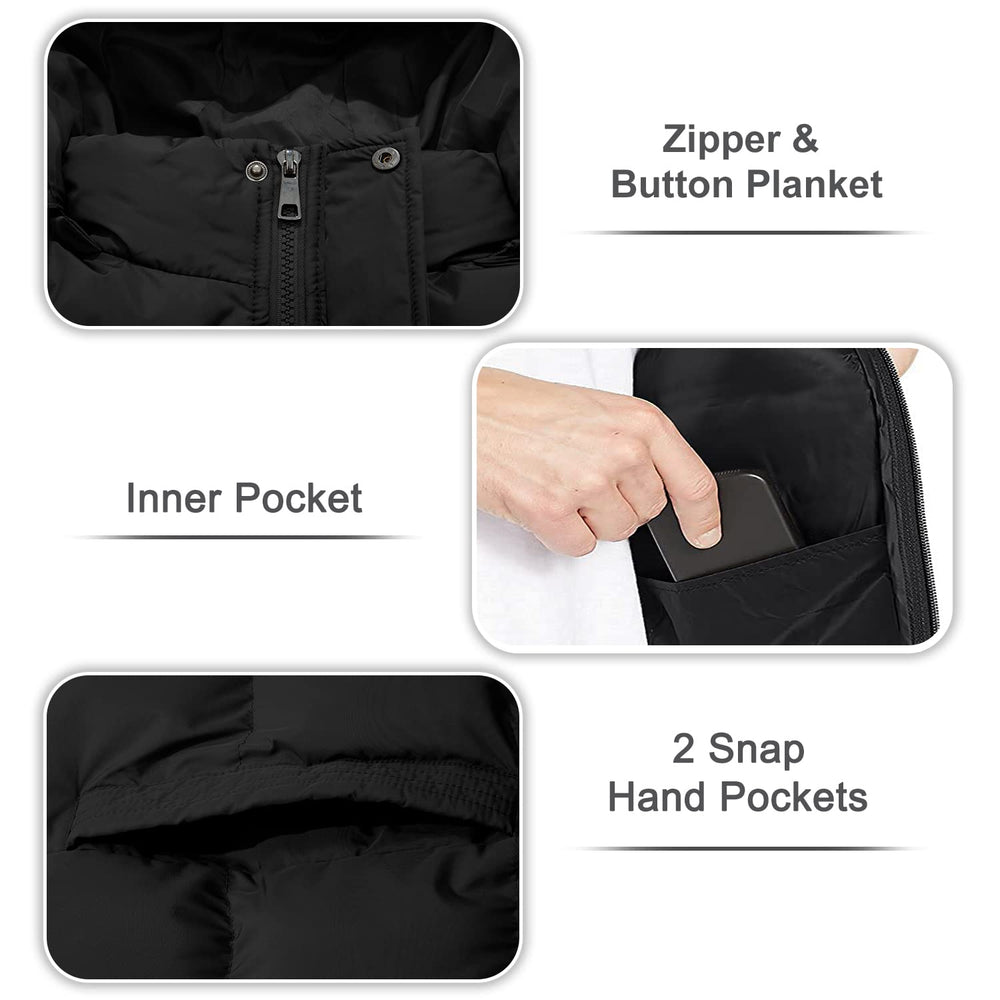 FARVALUE men's winter coat front zip placket closeup emphasizes secure closure.