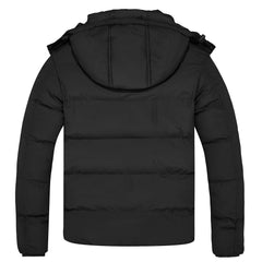 FARVALUE men's winter coat insulation closeup highlights thick padding for warmth.